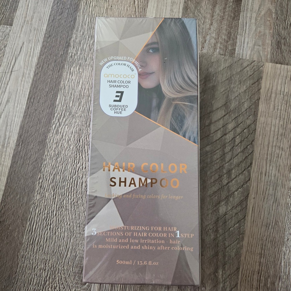 Amococo Hair Color Shampoo 3 Subdued Coffee Hue 500ml 13.6oz New Formula